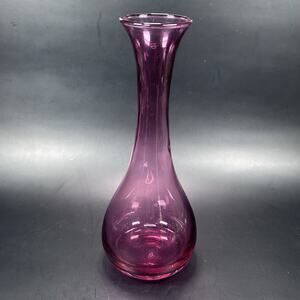 Vintage Pilgrim Cranberry Hand Blown Art Glass Vase 8"
